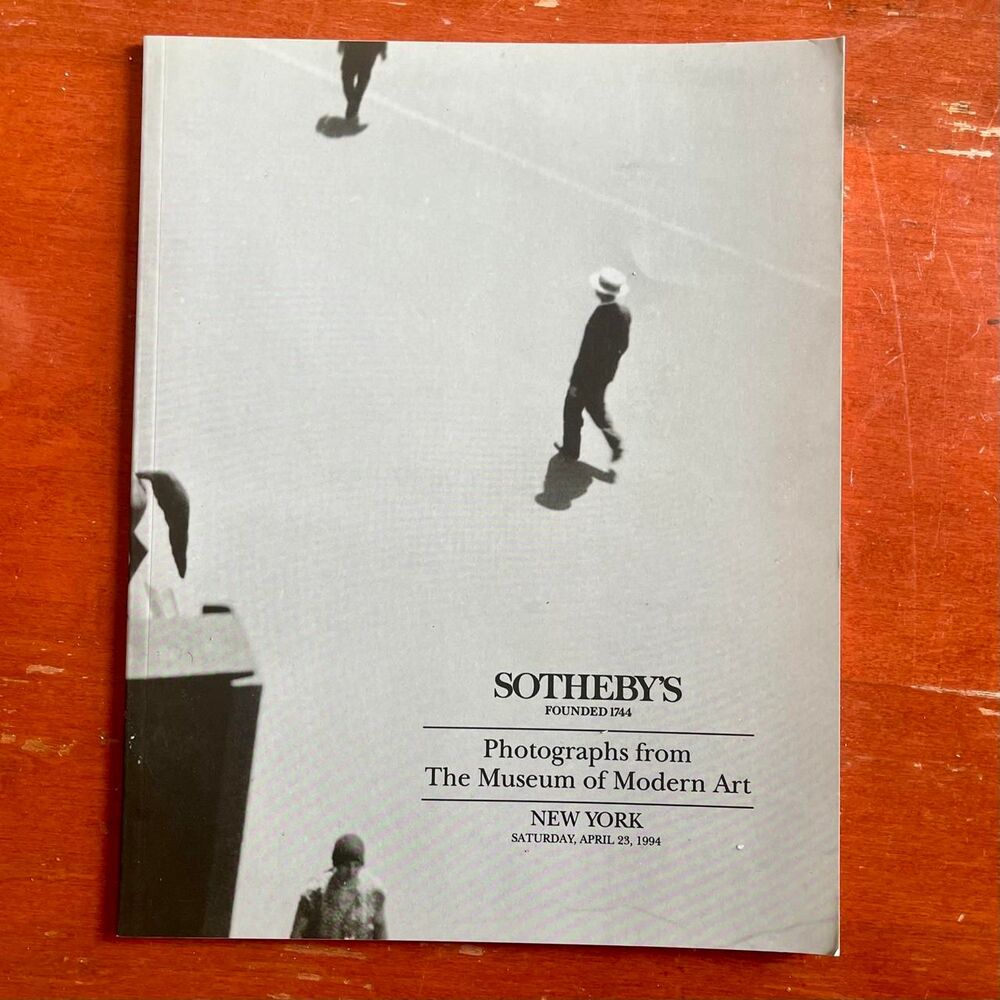 Photography Book Photosgraphs from the Museum of Modern Art Sothebys 1994